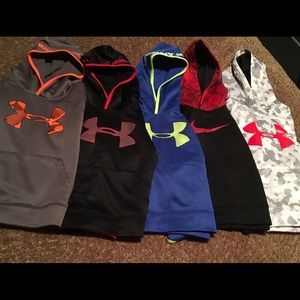 4 UnderArmour hoodies 1 Nike Hoodie